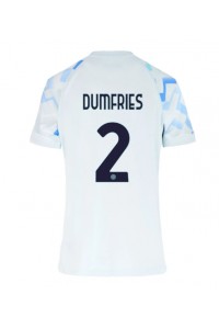 Inter Milan Denzel Dumfries #2 Jalkapallovaatteet Naisten Vieraspaita 2025-26 Lyhythihainen
